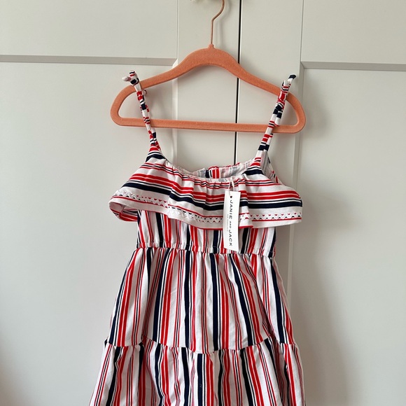 NWT Striped Dress with Red and Blue Accents - Picture 1 of 4